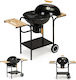 Garden Charcoal Grill with Lid 40cmx40cm