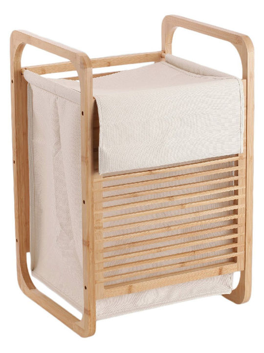 Klikareto Καλάθι Απλύτων Bamboo 40x35x60cm