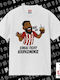 Rodney "Very Tired" Classic Double Stitch T-shirt Without Side Seams White 100% Cotton Vegan & Oeko-tex Certified