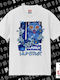 Huntrix Derpy Blue Tiger Classic T-shirt Double Stitching Without Side Seams White 100% Cotton Vegan & Oeko-tex Certified