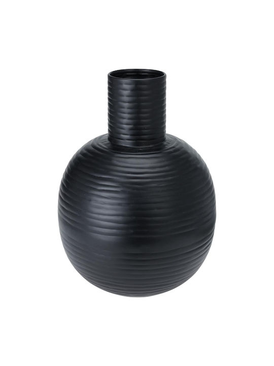 Koopman Διακοσμητικό Βάζο Γυάλινο Μαύρο 25xΥ34cm