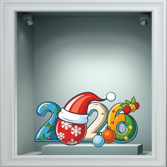Αυτοκόλλητο Βιτρίνας - Happy New Year 5 - 50cm X 26cm