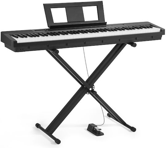 Vevor Electric Stage Piano QPZBZSZCGQ88DTDH4001V2 with 88 Weighted Keys Built-in Speakers and Connection with Headphones Black
