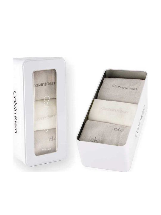 Calvin Klein Γυναικείες Κάλτσες Light Grey 3Pack
