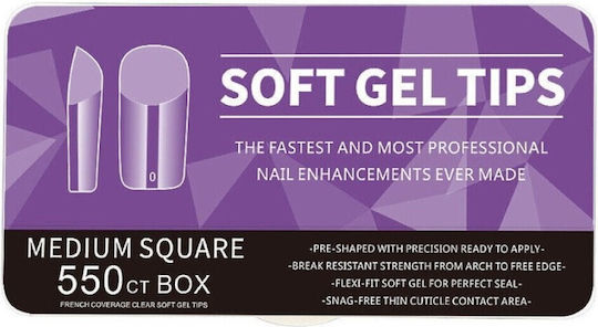 Soft Gel Nail Tips Transparent 550pcs 2015099