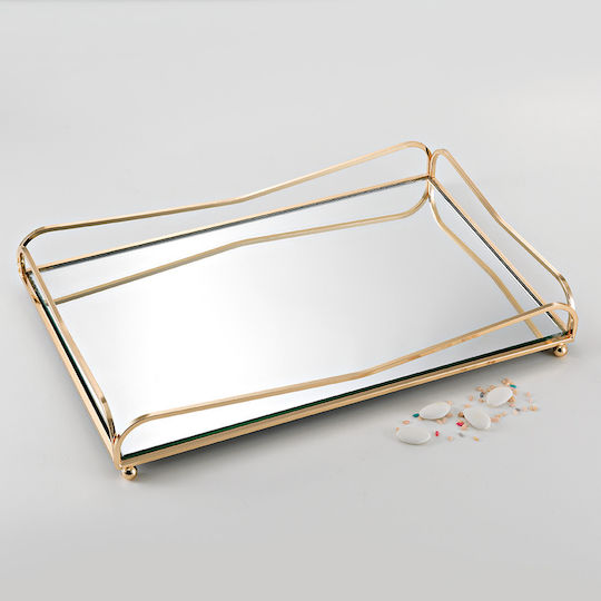Rectangular Decorative Tray with Mirror