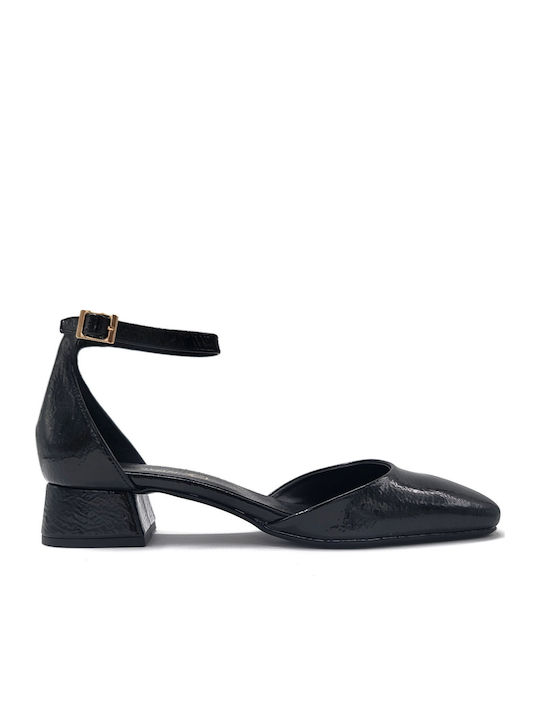 Pumps mit Riemchen Schwarz