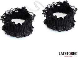 Lace Elastic Wrist Restraints Black