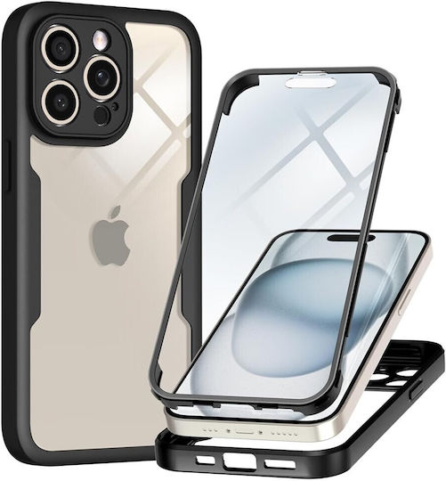 Techsuit ColorVerse 360 Vollschutz Silikon / Gehärtetes Glas Transparent (iPhone 16)