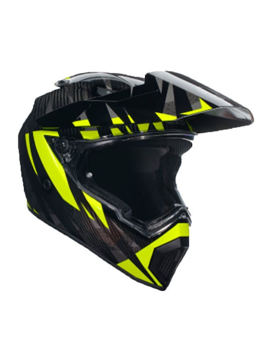 AGV AX-9 Steppa Carbon/Grey/Yellow Fluo Motorcy...