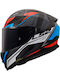 LS2 FF811 Vector II Carbon Savage White/Blue/Red Motorradhelm Volles Gesicht ECE 22.06 1300gr mit Pinlock und Sonnenblende