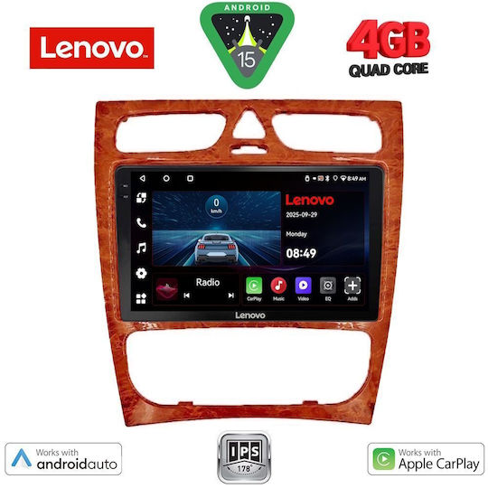 Lenovo Ηχοσύστημα Αυτοκινήτου για Mercedes-Benz C Class Nissan Cherry 1999-2004 (Bluetooth/USB/WiFi/GPS/Apple-Carplay/Android-Auto) με Οθόνη Αφής 9"