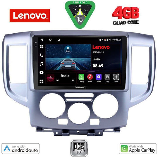 Lenovo Car Audio System for Nissan NV200 2009 (Bluetooth/USB/WiFi/GPS/Apple-Carplay/Android-Auto) with Touch Screen 9"