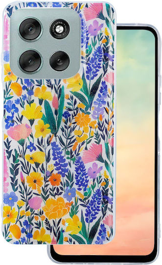 TelForceOne Glow Glam Umschlag Rückseite Silikon 2mm Mehrfarbig (Moto G56)