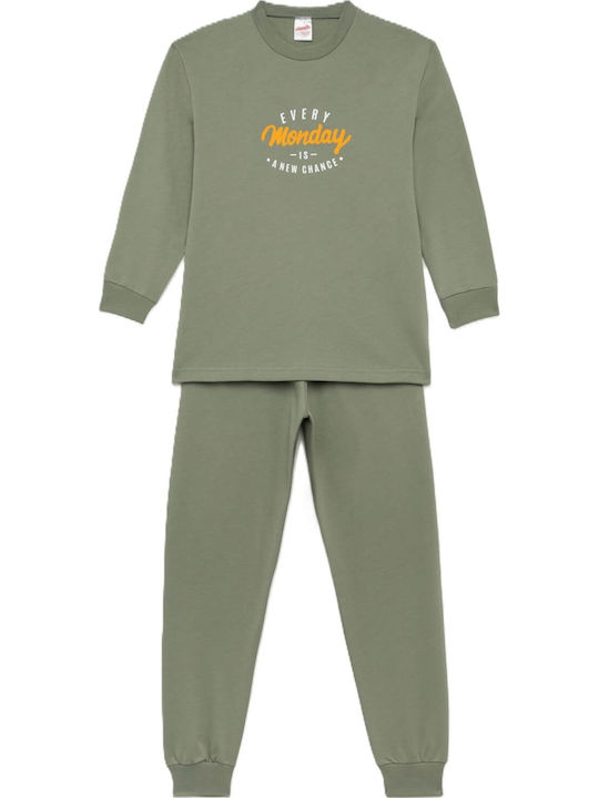 Minerva Kids Nightwear Winter Khaki Light Open