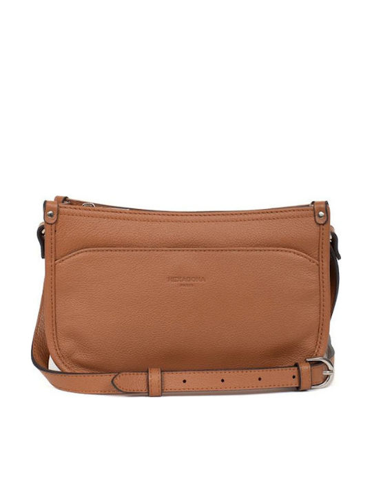 Leder Damentasche Schultertasche Tabac Braun