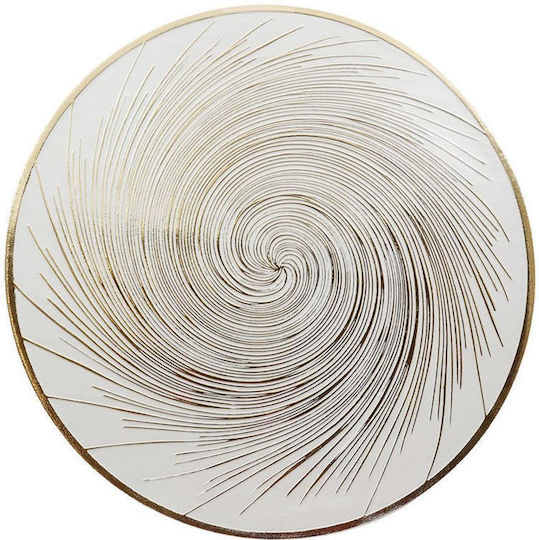 Round Placemat Pvc Spirale Gold Φ38cm
