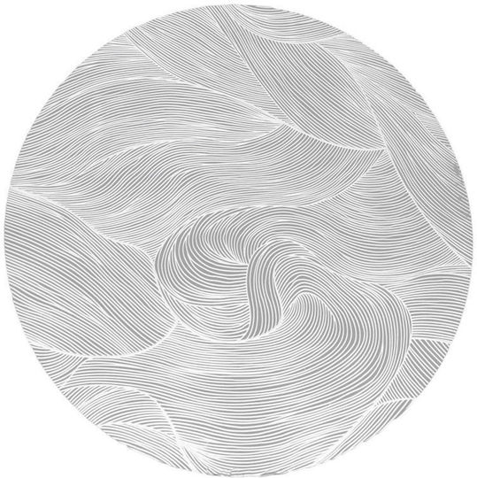 Silver PVC Embossed Printed Placemats Φ38cm