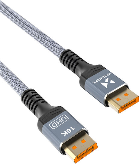 Wozinsky Кабел DisplayPort мъжки - 2м Черен