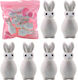 Styrofoam Easter Bunnies Glitter Decorative Whi...