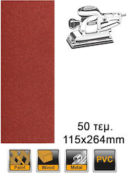 Ingco Palm Sander Sanding Sheet K120 115x264mm Set Ingco Palm Sander Sanding Sheet K120 115x264mm Set