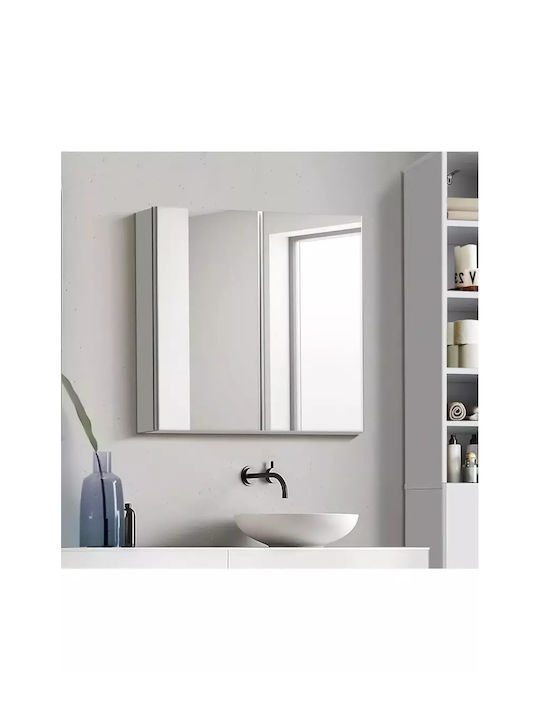 SteweHome Badezimmerspiegel 60 x 60 cm mit Schrank