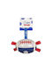 Glee Dog Toy Rugby Ball White Blue Waterproof Leatherette Medium 15cm Glee 2071753