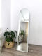 SteweHome Arched Floor Mirror with White Metal Frame 160x40cm