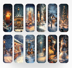 Set 12 Winter Weihnachtsbuchzeichen Obro Silent Lights Vintage Illustrationen Premium Glänzende Fotokarte Set 12 Winter Weihnachtsbuchzeichen Obro Silent Lights Vintage Illustrationen Premium Glänzende Fotokarte