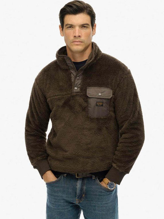 Superdry D1 Ovin Pulover Mânecă Lungă Maro