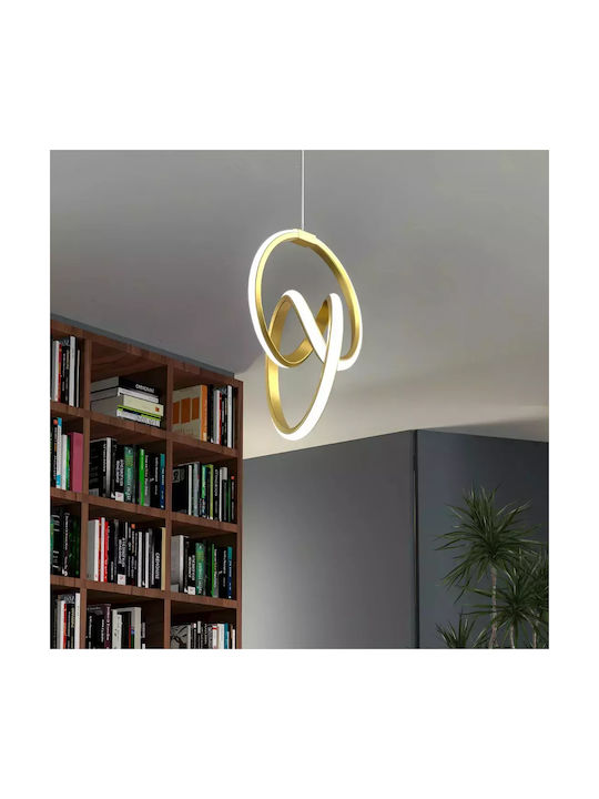Pendant LED Light Gold Modern Curved 30x90cm