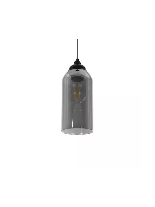 GloboStar Tube Pendant Light Black with Crystal...
