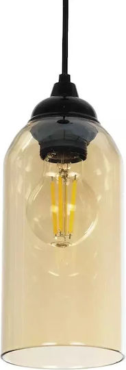 GloboStar Tube Κρεμαστό Φωτιστικό Μελί 10x10x24εκ. GloboStar Tube Κρεμαστό Φωτιστικό Μελί 10x10x24εκ.