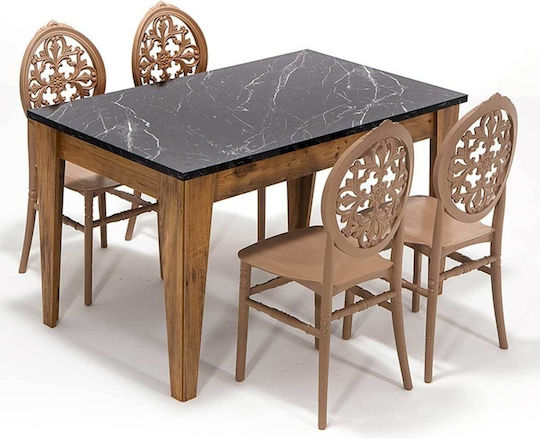 Set Trapezării 4 Persoane Rezistent Plastic Design Set Trapezării 4 Persoane Rezistent Plastic Design