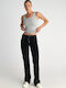 Damen Bluse Baumwolle Ärmellos Gray
