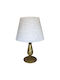 SteweHome Tischlampe Gold Metall Basis Linasse Hut