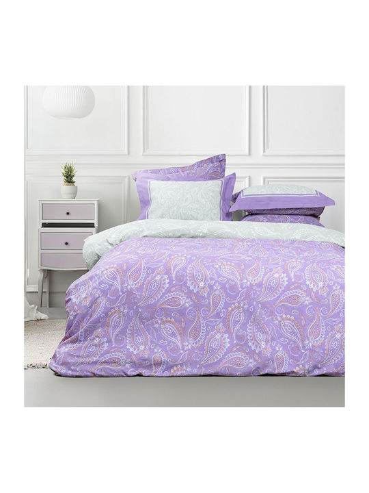 Nima Duvet Queen 220x240cm Flow Lilac, Green