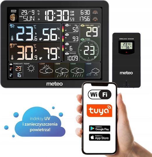 Meteo Wifi Drahtlos Wetterstation Digital Tischplatte