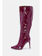 High Heel Women's Boots Burgundy