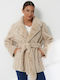 Women's Short Fur Beige