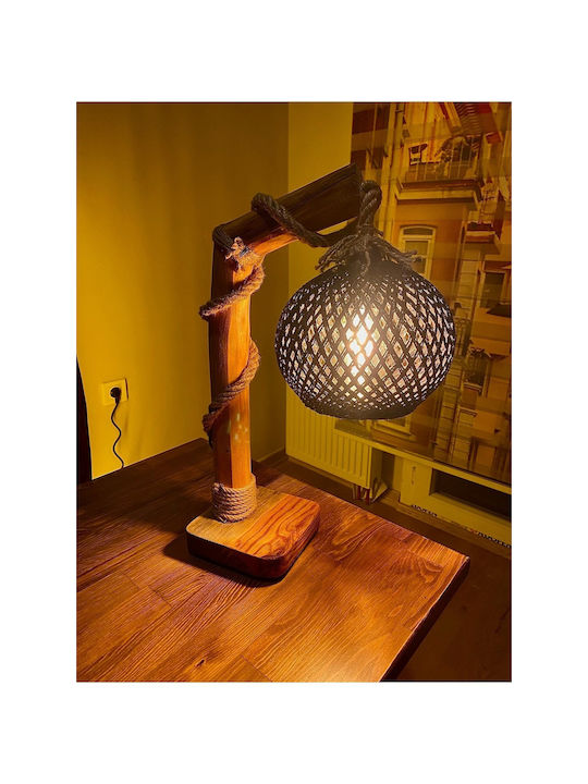 Natural Wooden Ottoman Series Floor Lamp with Lampshade for Bedside Lighting