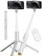 Spacecase ST11 Selfie Stick with Bluetooth Remote Control White