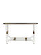 Console Table Metal with Glass Surface Gold L120xW32xH75cm