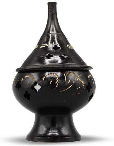 Μεταλλική Βάση Κώνους Drop Shape Incense Cones Burner Black 10cm