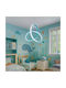 Children's LED Technology Ceiling Light Modern Design Blue 30x30x90 Cm