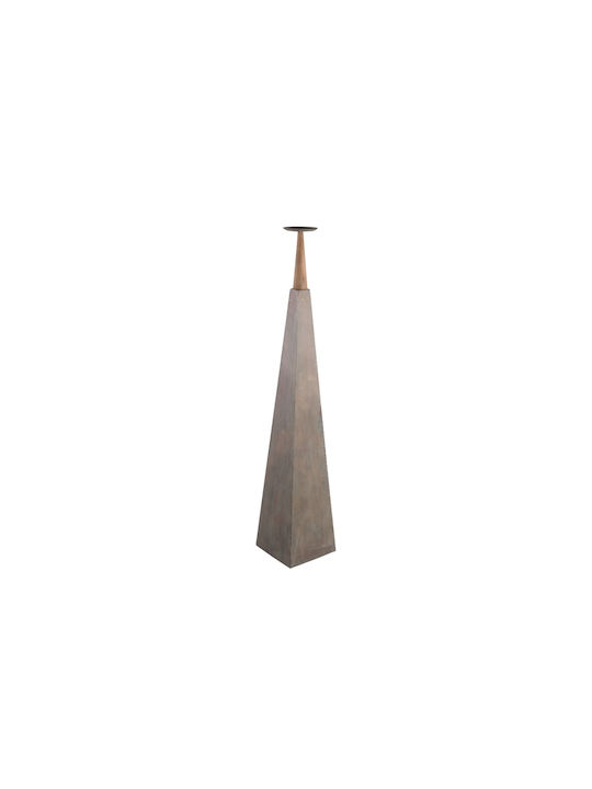 Dekoratives Kerzenständer Cinder Ptmd Metall Maße 13x13x120cm Graue