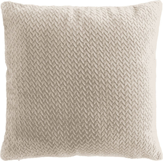 Atmosphera Perna Decorative Flanelă Douceur D'intérieur Bej 45x45 cm