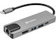 Sandberg USB-C Docking Station mit HDMI 4K PD Ethernet Silber