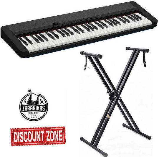Casio Αρμόνιο CT-S1 με 76 Δυναμικά Πλήκτρα με Βάση Μαύρο