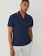 Polo Kurzarmbluse Marineblau